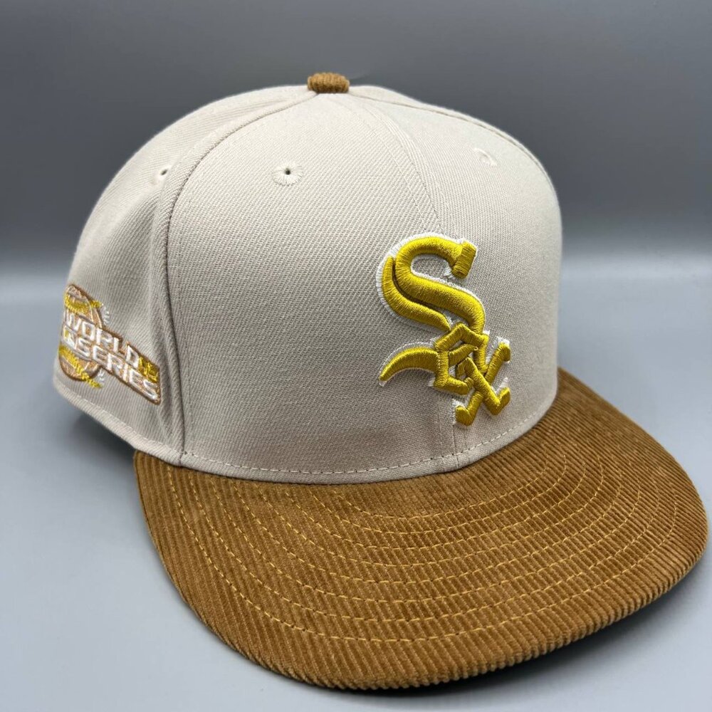 Chicago White Sox Hat Men 7 1/2 World Series Corduroy 59Fifty New Era Fitted Cap